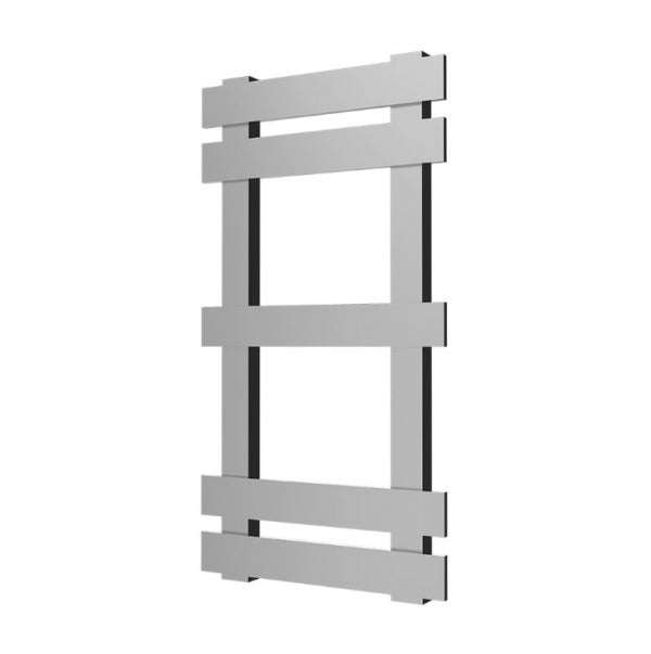 Radox Octagon 630mm H stainless steel designer heated towel rail with modern horizontal bars