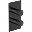 RAK Amalfi Single Outlet 2 Handle Thermostatic Concealed Shower Valve - Matt Black - RAKAMA3301B - TAP 'N' SHOWER
