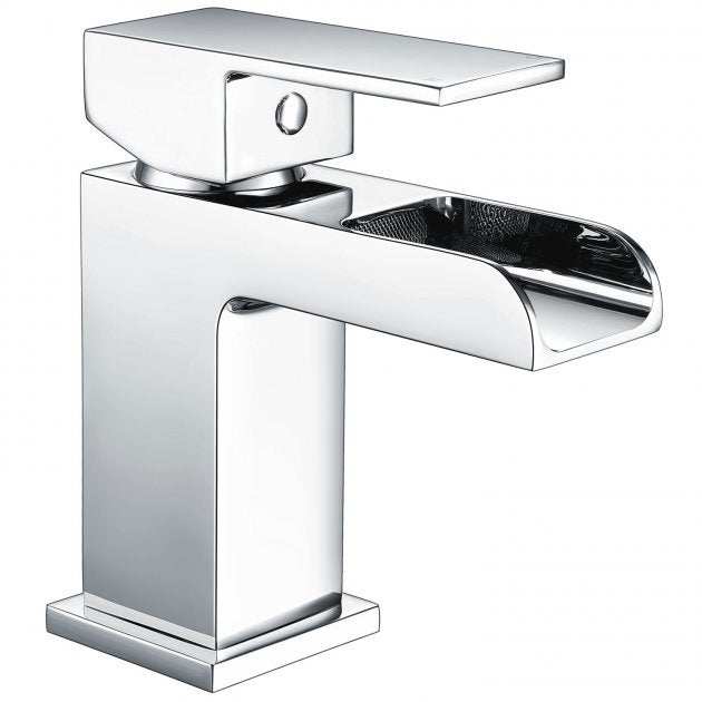 RAK Art Manual Waterfall Flat Mono Basin Mixer Tap - Chrome - RAKWFF3001