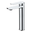 RAK Blade Modern Tall Mono Deck Mounted Basin Mixer Tap in chrome with sleek contemporary design and ceramic disc technology