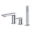 RAK Blade Deck Mounted 3-Hole Chrome Bath Shower Mixer Tap with handheld showerhead