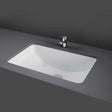 RAK Cleo Inset Modern 0 Tap Hole Countertop Wash Basin 515mm Wide - White - CLEOBAS
