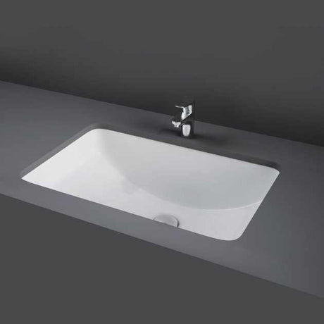 RAK Cleo Inset Modern 0 Tap Hole Countertop Wash Basin 515mm Wide - White - CLEOBAS