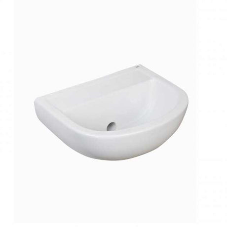 RAK Compact 0 Tap Hole Special Needs HO Cloakroom Curved Basin 380mm Wide - White - COM38BASSNHO