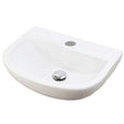 RAK Compact 1 Tap Hole Special Needs Cloakroom Curved Basin 500mm Wide - White - COM50BASSN1