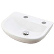 RAK Compact 2 Tap Hole Special Needs Cloakroom Curved Basin 500mm Wide - White - COM50BASSN2