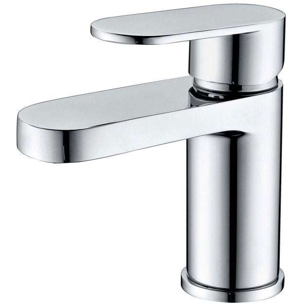 RAK Compact Clicker Waste Eco Round Mono Basin Mixer Tap - Chrome - RAKCOM3001S - TAP 'N' SHOWER