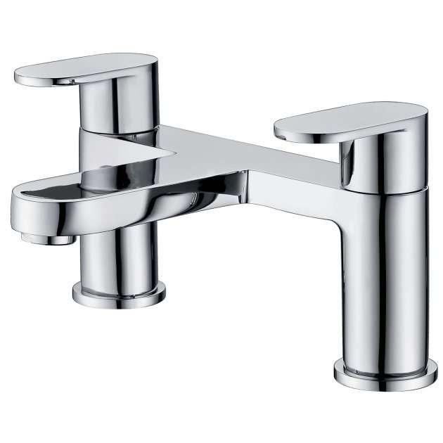 RAK Compact Modern Pillar Mounted Bath Filler Tap - Chrome - RAKCOM3004