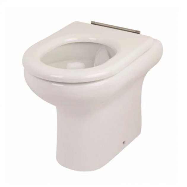 RAK Compact Rimless Back to Wall Toilet Pan Special Needs 520mm Projection - White - COM425BTWPAN - TAP 'N' SHOWER