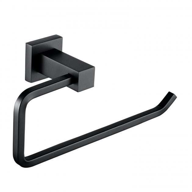 RAK Cubis Modern Wall Mounted Towel Ring 212mm Wide - Black - RAKCUB9902B - TAP 'N' SHOWER