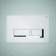 RAK Ecofix Polished Matt Chrome Surrounding Rectangular Dual Flush Plates - Chrome  - FSRAKPPL002