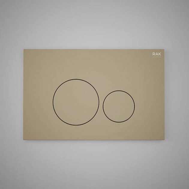 RAK Ecofix Round Dual Push Button Flush Plates - Matt Cappuccino - FSRAKPPL003514 - TAP 'N' SHOWER