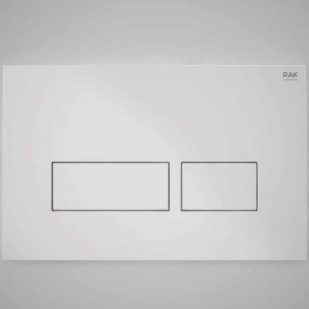 RAK Ecofix Modern  Rectangular Dual Flush Plates - White  - FSRAKPPL006