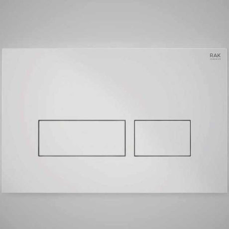 RAK Ecofix Modern  Rectangular Dual Flush Plates - White  - FSRAKPPL006