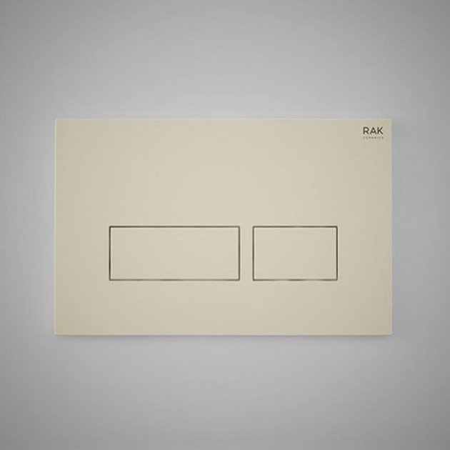 RAK Ecofix Modern Rectangular Dual Flush Plates - Matt Greige - FSRAKPPL006505 - TAP 'N' SHOWER
