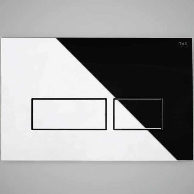 RAK Ecofix Polished Modern Rectangular Dual Flush Plates - Chrome  - FSRAKPPL007