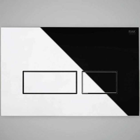 RAK Ecofix Polished Modern Rectangular Dual Flush Plates - Chrome  - FSRAKPPL007