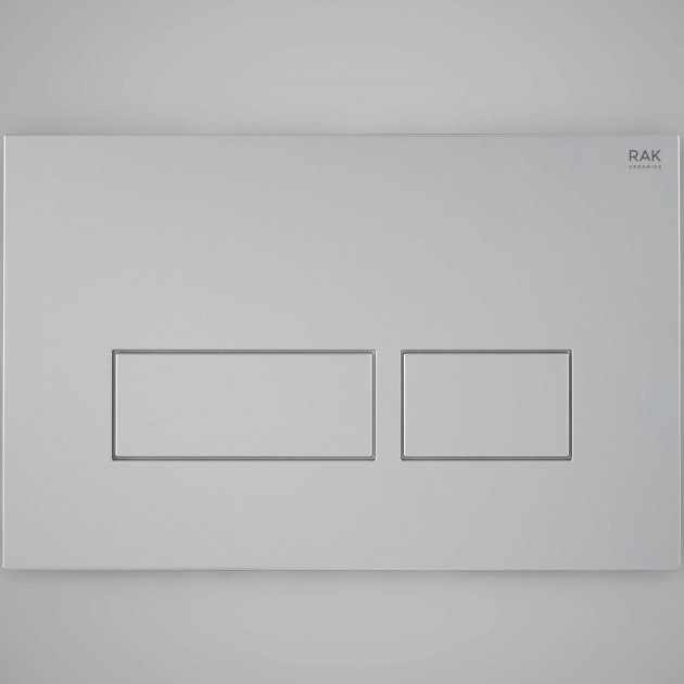 RAK Ecofix Modern Push Button Rectangular Dual Flush Plates - Matt Chrome  - FSRAKPPL008