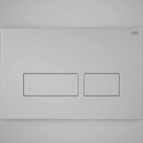 RAK Ecofix Modern Push Button Rectangular Dual Flush Plates - Matt Chrome  - FSRAKPPL008