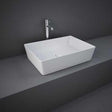 RAK Feeling Modern 500mm wide matt white rectangular countertop wash basin