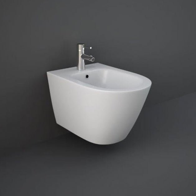 RAK Feeling Wall Hung Bidet Toilet - Matt White - RST07500A - TAP 'N' SHOWER