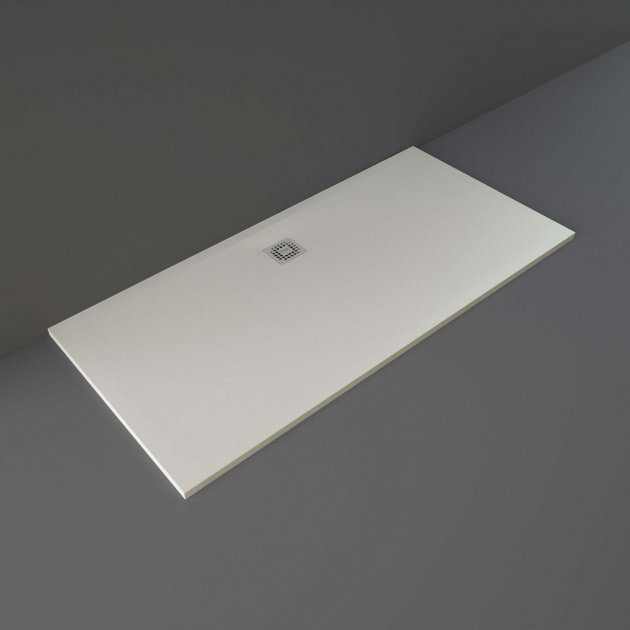 RAK Feeling Modern rectangular shower tray 1700mm x 800mm in solid greige for bathtub replacement