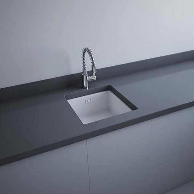 RAK Gourmet Modern 6 Ceramic Belfast Kitchen Sink 1.0 Bowl 450mm Length x 475mm Wide - White - GOSINK6 - TAP 'N' SHOWER