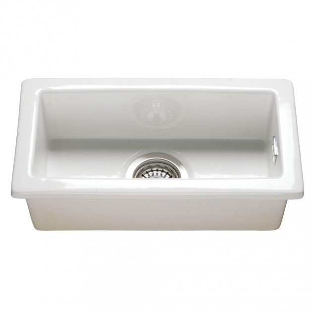 RAK Gourmet Modern 7 Ceramic Belfast Kitchen Sink 1.0 Bowl 475mm Length x 250mm Wide - White - GOSINK7 - TAP 'N' SHOWER