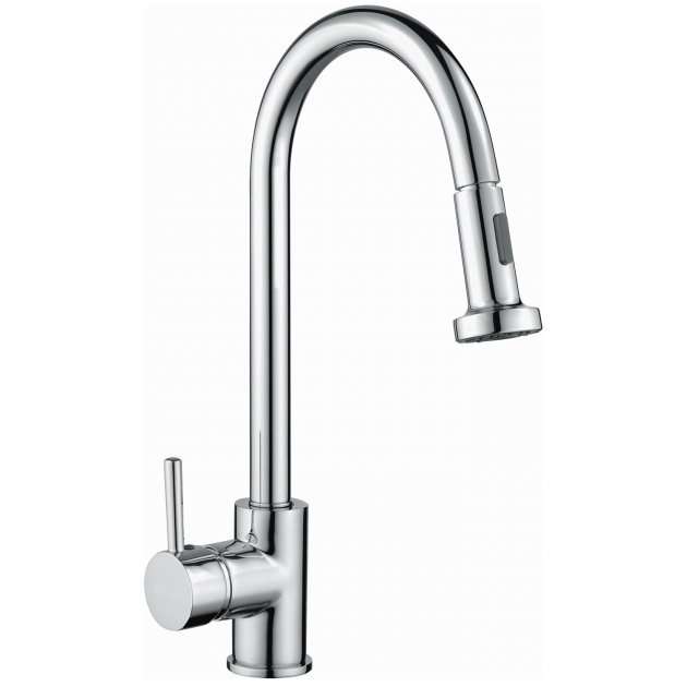 RAK Modern Side Lever Pull Out Kitchen Sink Mixer Tap - Chrome - RAKKIT013