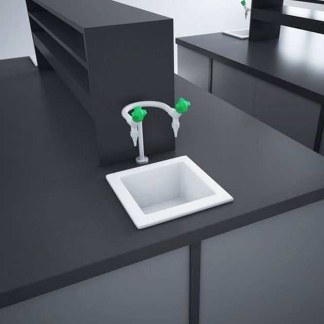 RAK Laboratory Modern 2 Ceramic Belfast Kitchen Sink 1.0 Bowl 330mm Length x 330mm Wide - White - LABSINK2