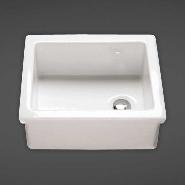 RAK Laboratory Modern 4 Ceramic Belfast Kitchen Sink 1.0 Bowl 460mm Length x 365mm Wide - White - LABSINK4