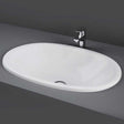 RAK Lily Modern 0 Tap Hole Inset Countertop Basin 460mm Wide - White - LILYOCVB