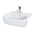 RAK Metropolitan 1 Tap Hole Semi-Recessed Basin 520mm Wide - White - METSRBAS1