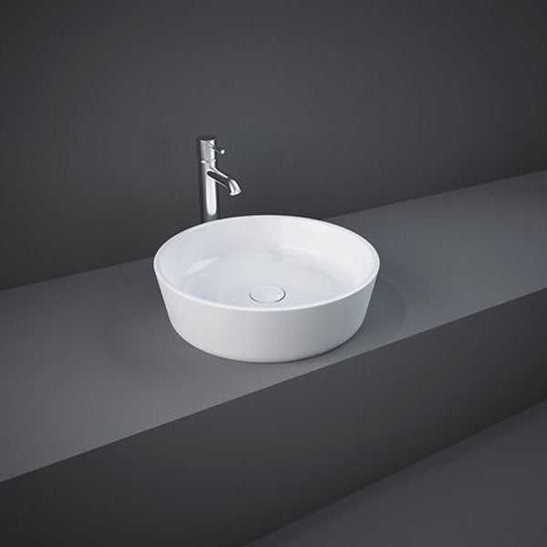 RAK Moon Sit - On Countertop Basin 420mm Wide - 0 Tap Hole - FEECT4200AWHA - TAP 'N' SHOWER