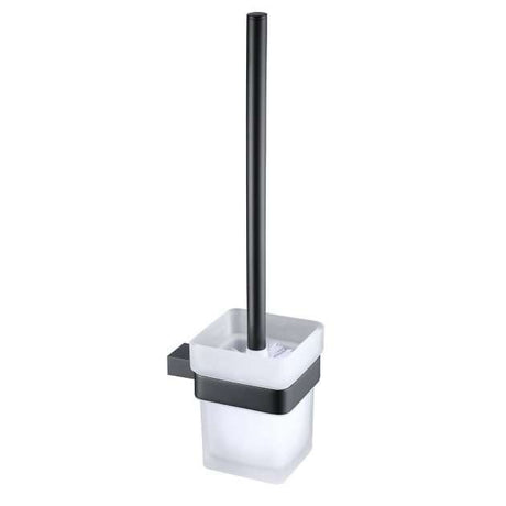 RAK Moon Wall Mounted modern black toilet brush and holder for bathroom
