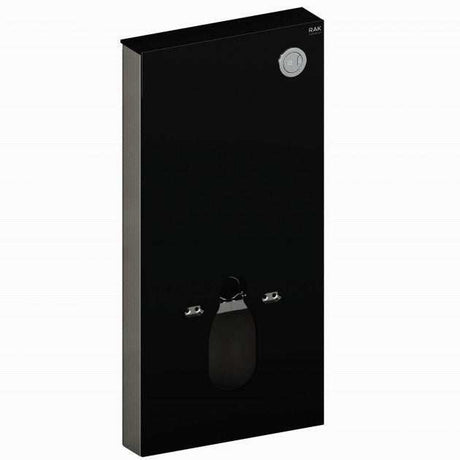 RAK Obelisk Wall Hung Toilet Pan Modern Cistern Cabinet - Black - FS04RAKCABBLK