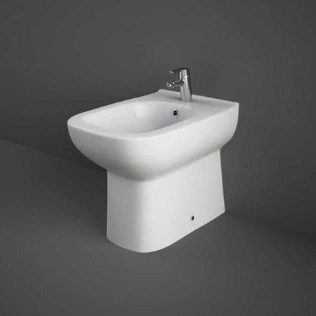 RAK Origin Floor Mounted Back to Wall Bidet 500mm Projection - White - ORIBTWBID