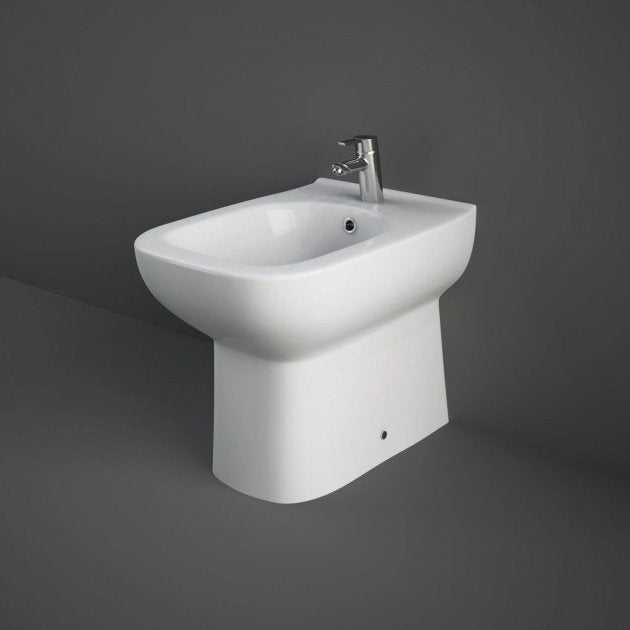 RAK Origin Floor Mounted Back to Wall Bidet 500mm Projection - White - ORIBTWBID