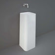 RAK Petit Modern 360mm wide alpine white square freestanding ceramic basin with 0 tap hole design