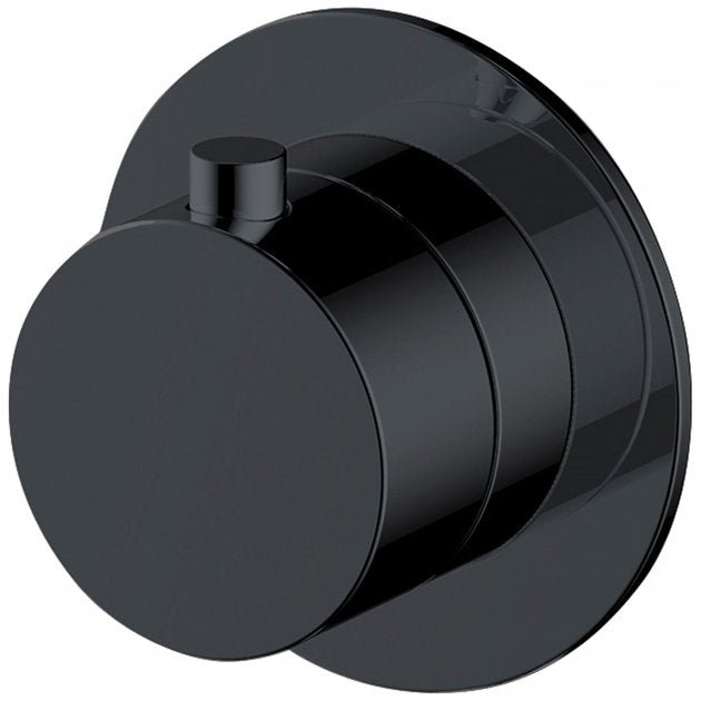 Rak Petit Round Concealed Diverter Dual Outlet - Matt Black - RAKPER3020 - 2B - TAP 'N' SHOWER