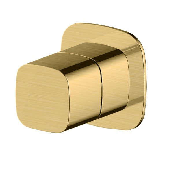 Rak Petit Square Concealed Diverter Dual Outlet - Brushed Gold - RAKPES3020 - 2G - TAP 'N' SHOWER