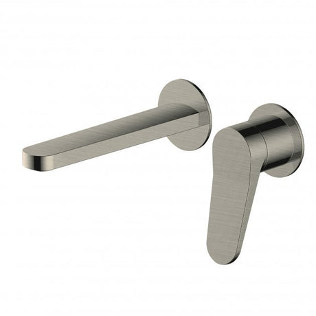 Rak Petit Round Wall Mounted Single Lever Basin Mixer - Brushed Nickel - RAKPER3007N - TAP 'N' SHOWER