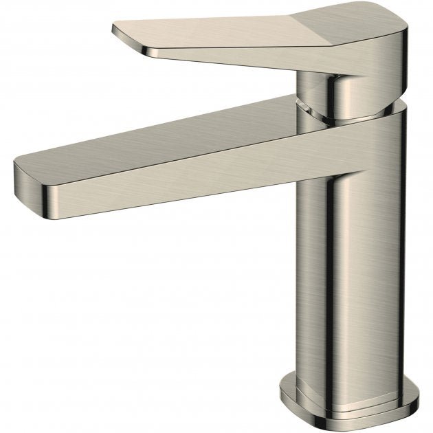 Rak Petit Square Standard Basin Mixer Tap - Brushed Nickel - RAKPES3001N - TAP 'N' SHOWER