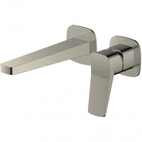 Rak Petit Square Wall Mounted Single Lever Basin Mixer Tap - Brushed Nickel - RAKPES3007N - TAP 'N' SHOWER