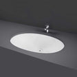 RAK Rosa Modern 0 Tap Hole Inset Undermount Countertop Basin 570mm Wide - White - ROSAVB57