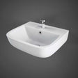 RAK Series 600 Cloakroom 1 Tap Hole Square Basin 400mm Wide - White - S60040BAS1