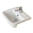 RAK Series 600 Semi-Recessed 2 Tap Hole Square Basin 420mm Wide - White - S60042SR2