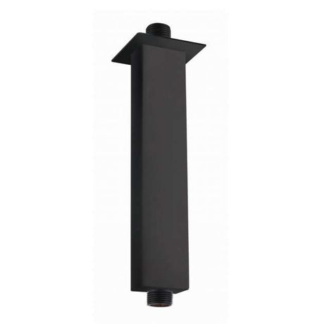 RAK Modern ceiling mounted square shower arm 120mm black finish