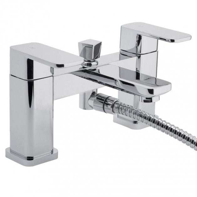 RAK Pillar Mounted Square Bath Shower Mixer Tap - Chrome - RAK710922