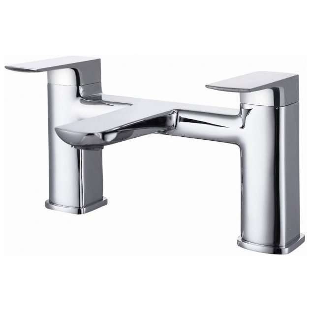 RAK Summit Modern Pillar Mounted Bath Filler Tap - Chrome - RAKSUM3004
